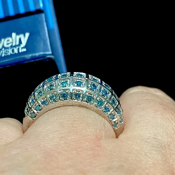 🖤REAL BLUE DIAMOND RING - Picture 4 of 14